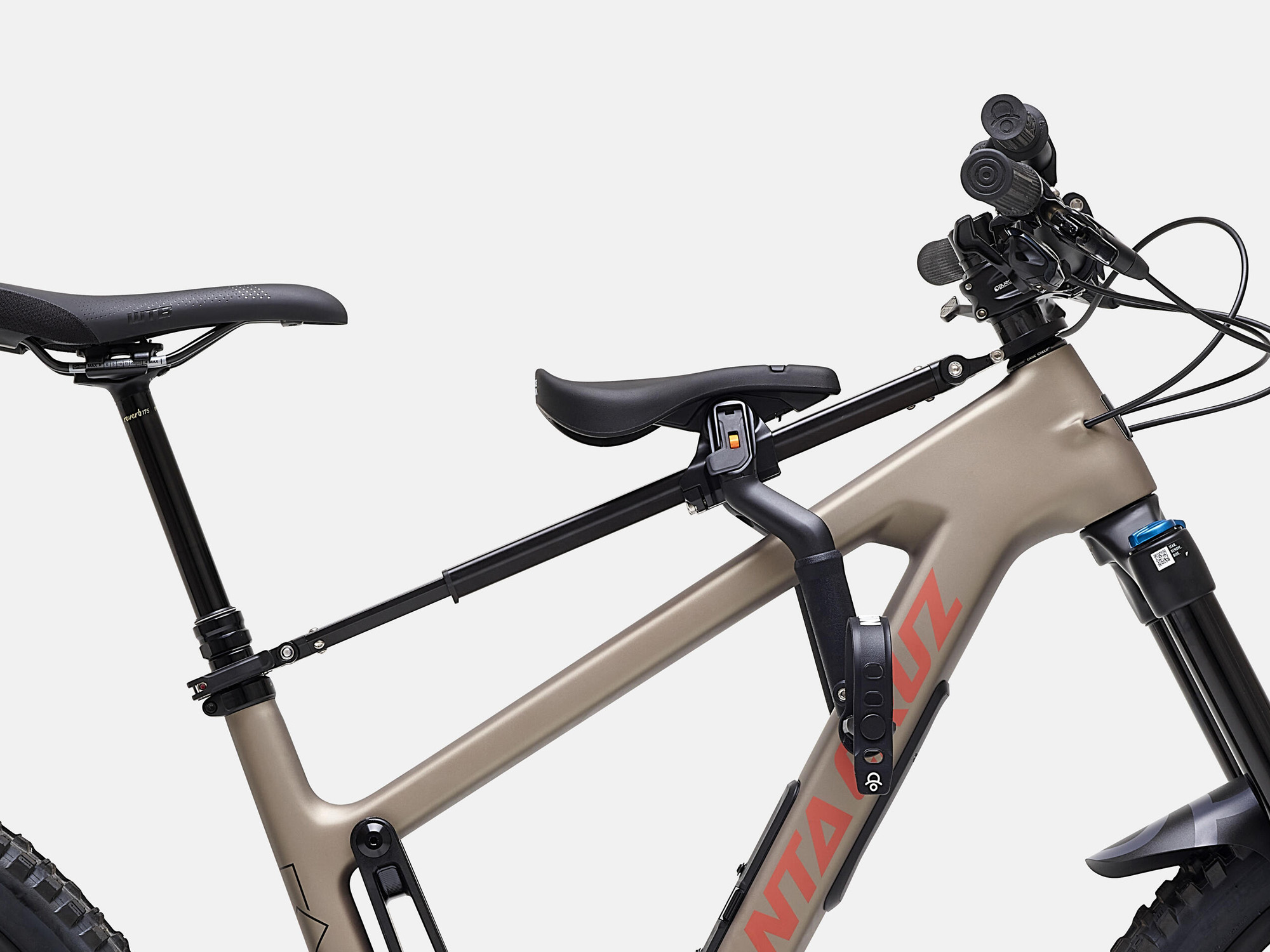 Kids Ride Shotgun PRO EVO barnesete front montert (m. styre, fra 9 mnd.)