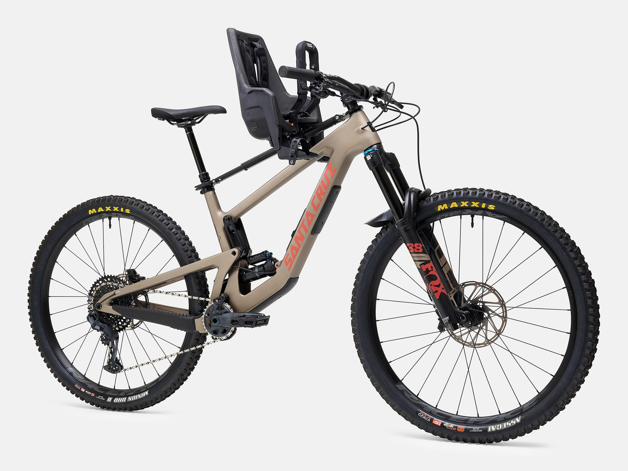 Kids Ride Shotgun PRO EVO barnesete front montert (m. styre, fra 9 mnd.)
