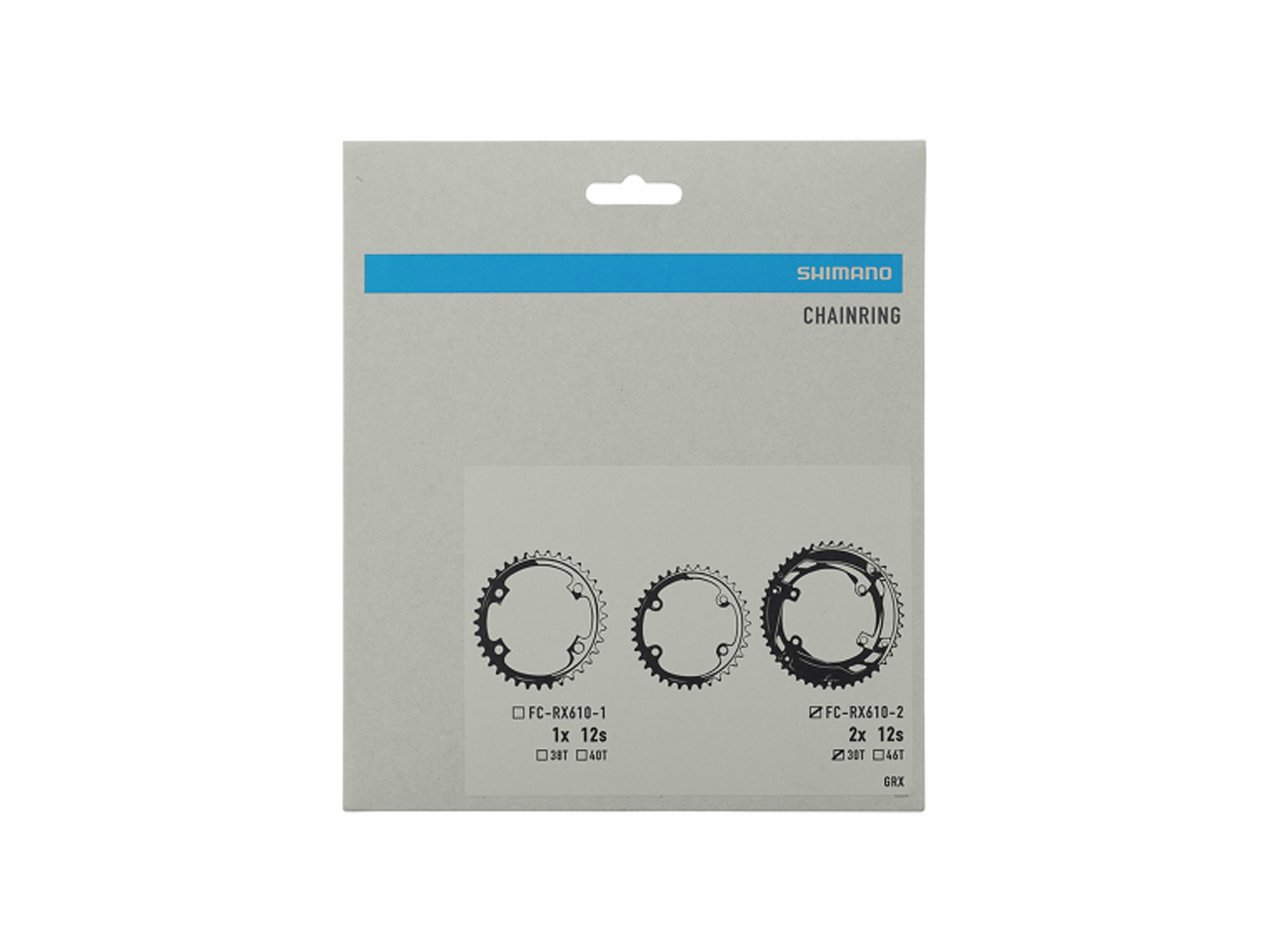 Shimano GRX FC-RX610-2 30T 2x12sp drev