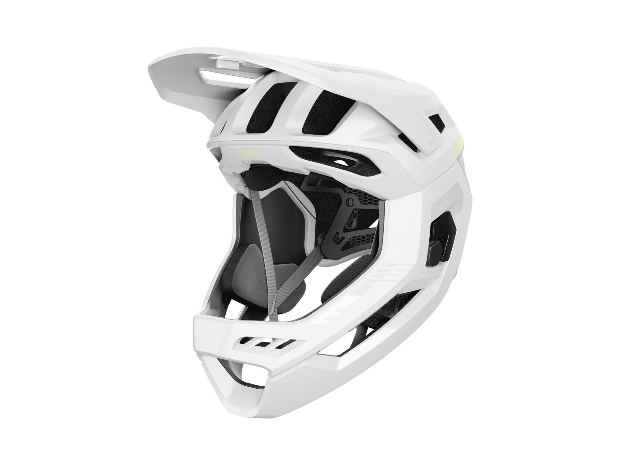 Abus Targon MIPS lemon white fullface-hjelm