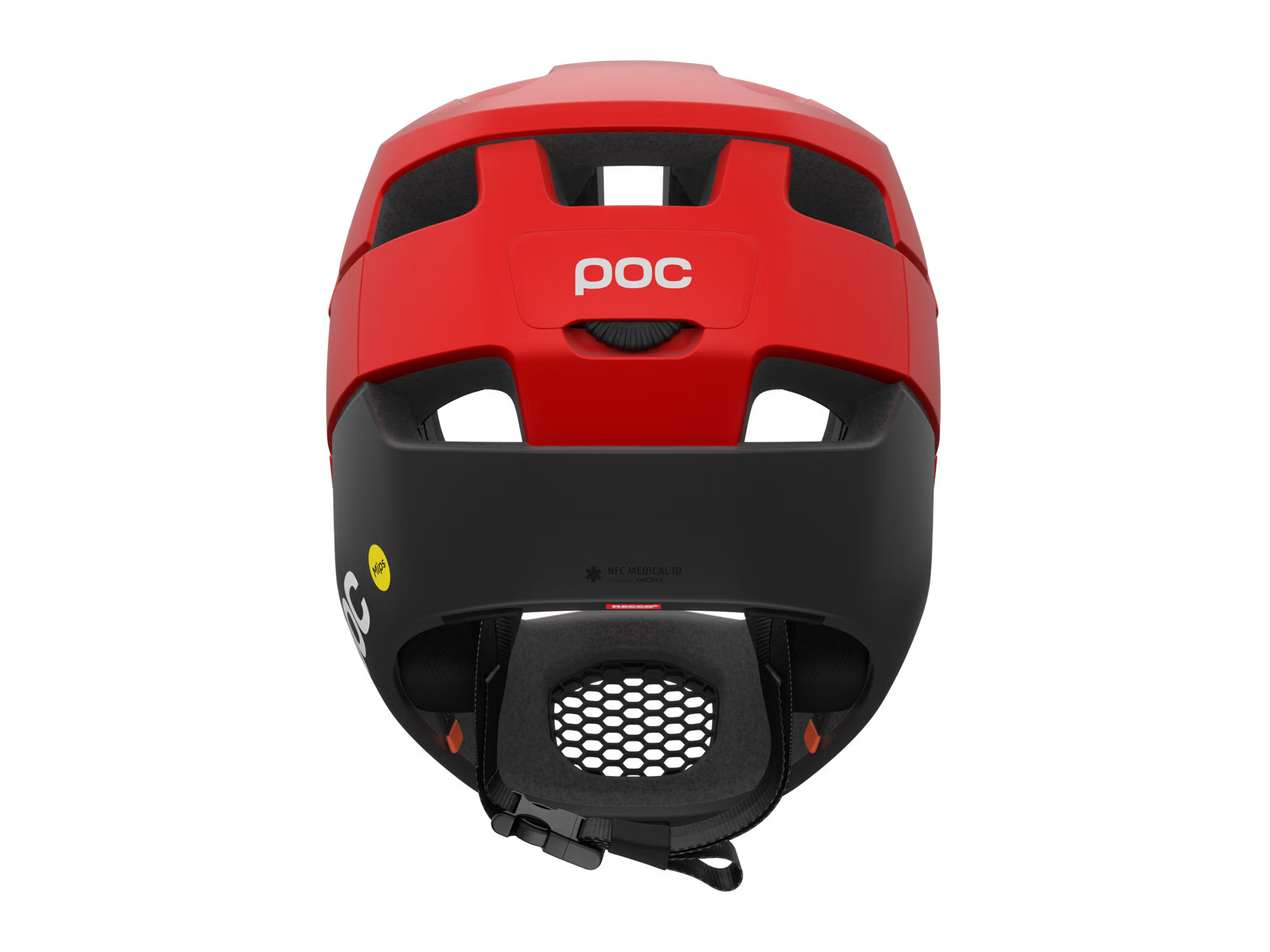 POC Otocon Race MIPS prismane red matt fullface-hjelm