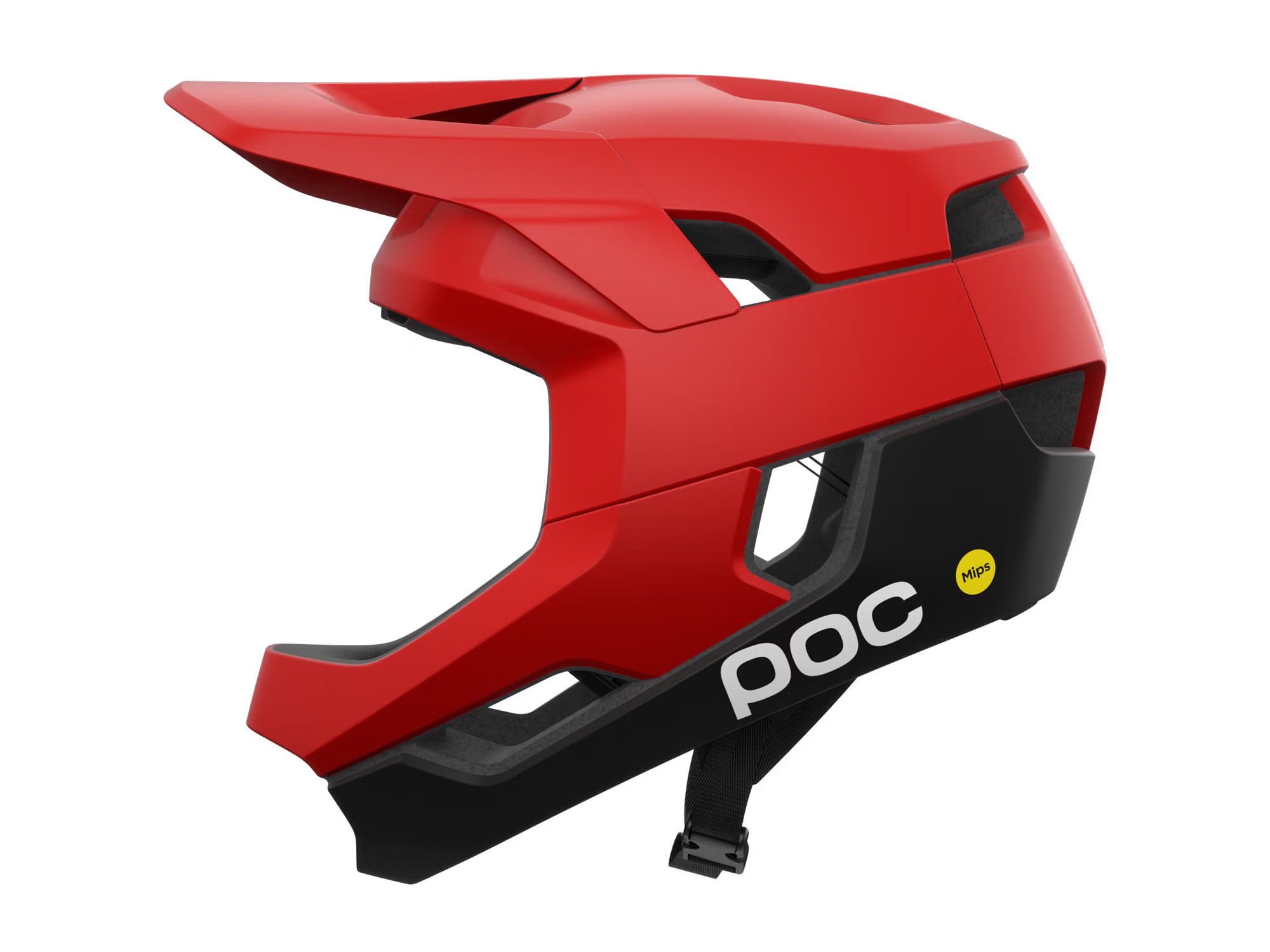 POC Otocon Race MIPS prismane red matt fullface-hjelm