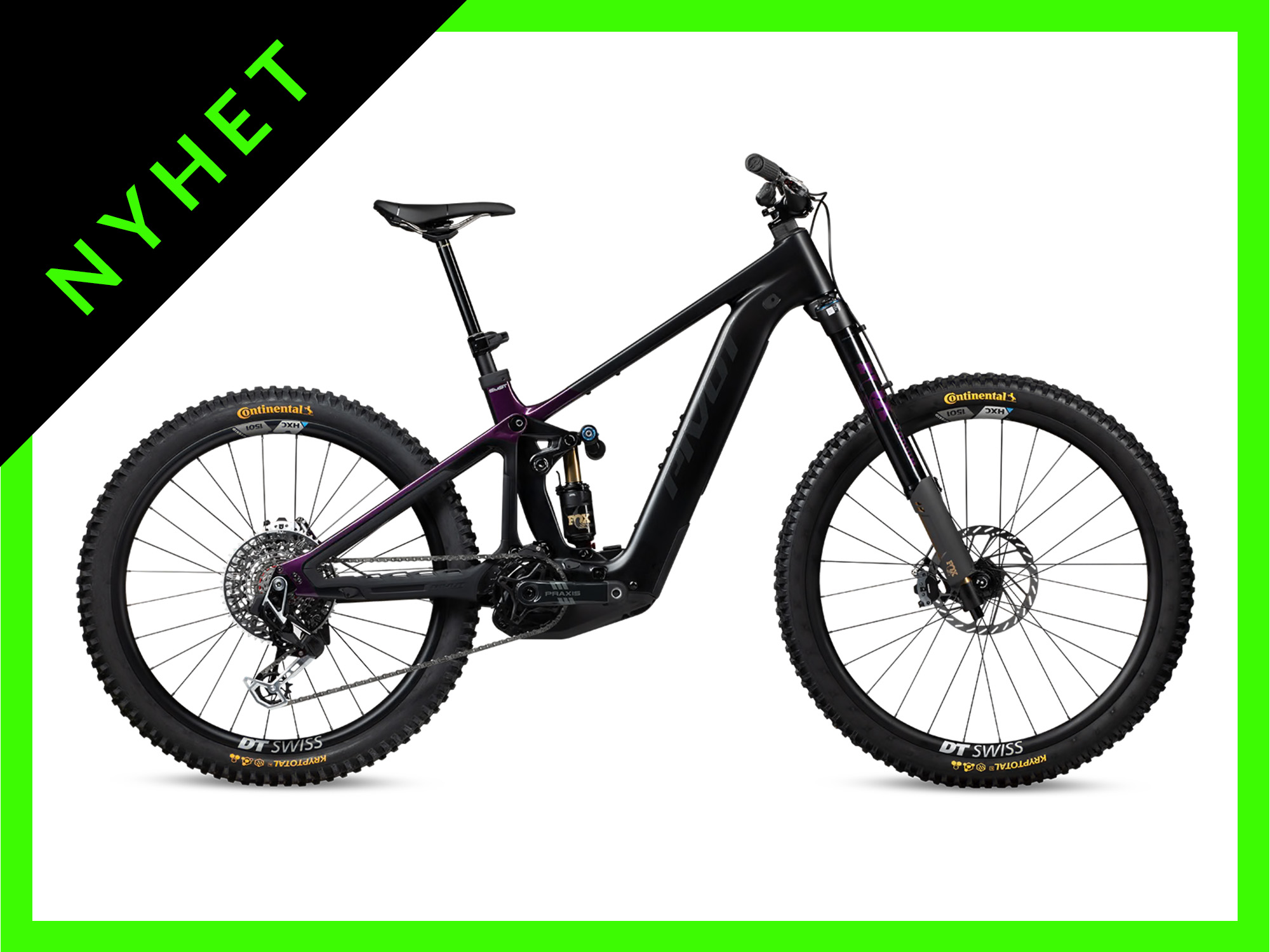 Pivot Shuttle LT karbon el-fulldempet black/purple